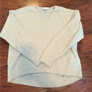 H&M Cream V-Neck Sweater